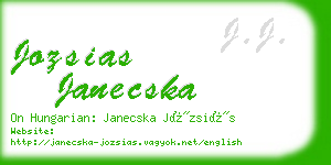 jozsias janecska business card